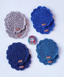 Porta Copos em Crochê - Artesanato e Personalizados