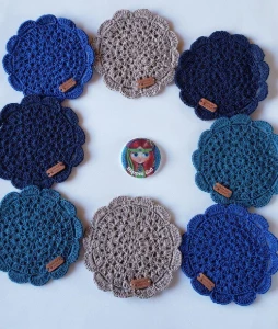 Porta Copos em Crochê - Artesanato e Personalizados