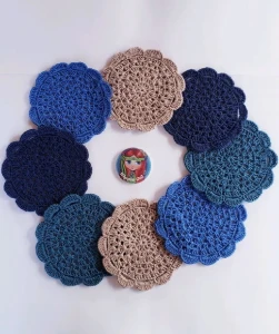 Porta Copos em Crochê - Artesanato e Personalizados