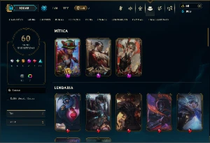 Bronze 2 com 135 Champs e 60 Skins ( Mais de 500 Jogos ) - League of Legends LOL