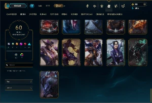 Bronze 2 com 135 Champs e 60 Skins ( Mais de 500 Jogos ) - League of Legends LOL