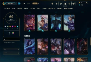 Bronze 2 com 135 Champs e 60 Skins ( Mais de 500 Jogos ) - League of Legends LOL