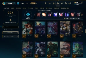 Ouro 4 com 90 Champs e 25 Skins - League of Legends LOL