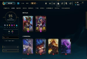 Ouro 4 com 90 Champs e 25 Skins - League of Legends LOL