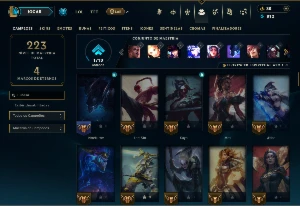 Ouro 4 com 90 Champs e 25 Skins - League of Legends LOL