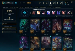 Ouro 4 com 90 Champs e 25 Skins - League of Legends LOL