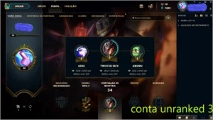 Conta lol Prata e outra Unranked ! - League of Legends