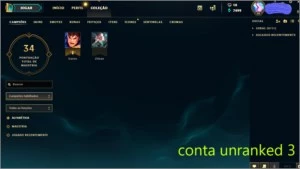 Conta lol Prata e outra Unranked ! - League of Legends