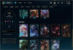 Conta Bronze 3 com 25 Champs e 17 Skins + 500 RP - League of Legends LOL