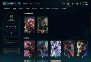 Conta Bronze 3 com 25 Champs e 17 Skins + 500 RP - League of Legends LOL