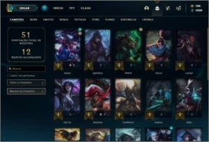 Conta Bronze 3 com 25 Champs e 17 Skins + 500 RP - League of Legends LOL