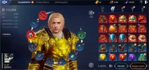 CONTA MIR4 - LVL81 - SA44 - GUERREIRO - 2 EQUIP EPICO