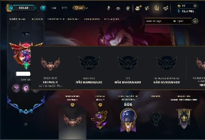 Bronze 2 com TODOS os Champs e 177 Skins ( Nivel 492 )