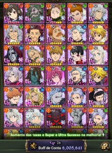 Seven deadly sins grand cross account 6kk C.C sem vínculo