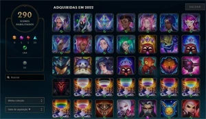 CONTA LOL ALL CHAMPS, 336 SKINS - League of Legends