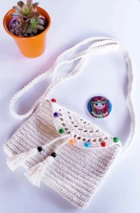 Bolsa Hippie em Crochê - Artesanato e Personalizados