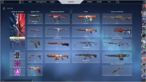 Vendo conta valorant com aproximadamente 200 reais em skins