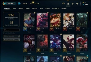 Conta ouro 4 com 62 Champs e 25 Skins + 3 Ultimates - League of Legends LOL