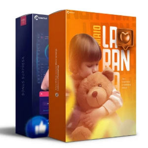 Pack 65 Artes editáveis photoshop - Maio laranja