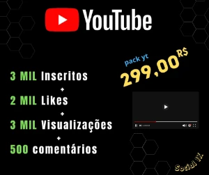 Youtube Pack Seguidores-comentarios-likes-views - Redes Sociais