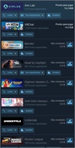 Conta da Steam com varios jogos
