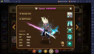 Starter Indra light (Dyeus) 1 dia de conta - Summoners War