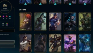 CONTA LOL - LVL 287 - 125 Champions - 86 Skins - FULL ACESSO - League of Legends