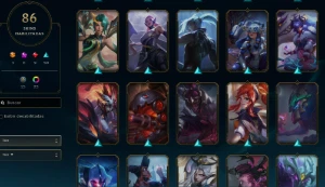 CONTA LOL - LVL 287 - 125 Champions - 86 Skins - FULL ACESSO - League of Legends