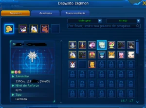 conta com omega x beta liberado LADMO server alphamon - Digimon Masters Online