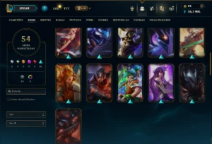 Prata 4 com 150 Champs e 54 Skins ( MAIN ADC ) - League of Legends LOL