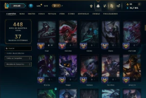 Prata 4 com 150 Champs e 54 Skins ( MAIN ADC ) - League of Legends LOL