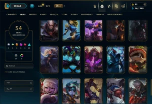 Prata 4 com 150 Champs e 54 Skins ( MAIN ADC ) - League of Legends LOL