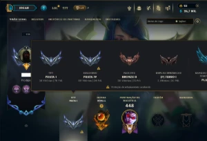 Prata 4 com 150 Champs e 54 Skins ( MAIN ADC ) - League of Legends LOL