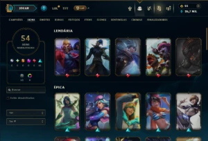 Prata 4 com 150 Champs e 54 Skins ( MAIN ADC ) - League of Legends LOL