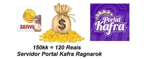 150kk = 120 REAIS Portal Kafra RAGNAROK! - Ragnarok Online