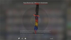 Faca Bowie (★) | Mármore Desbotado - FN - Counter Strike CS