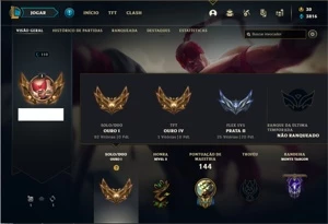 Conta ouro 1 com 64 Champs e 38 Skins - League of Legends LOL