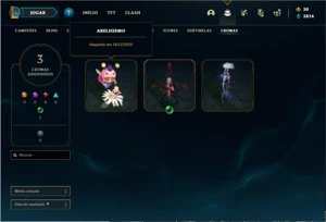 Conta ouro 1 com 64 Champs e 38 Skins - League of Legends LOL