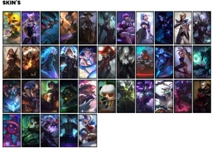 Conta ouro 1 com 64 Champs e 38 Skins - League of Legends LOL