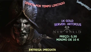 New world - Server Artorius ( Stock 250 k de gold )