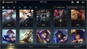 PLATINA IV WIN RATE ALTO 17K CISCO AZUL + 7 BAÚS - League of Legends: Wild Rift LOL WR