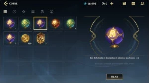 PLATINA IV WIN RATE ALTO 17K CISCO AZUL + 7 BAÚS - League of Legends: Wild Rift LOL WR