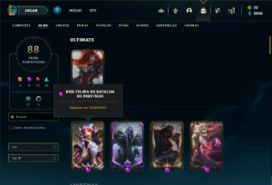 Conta Ferro 2 com 85 Champs e 88 Skins + 3 Prestigios - League of Legends LOL