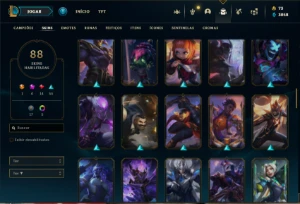 Conta Ferro 2 com 85 Champs e 88 Skins + 3 Prestigios - League of Legends LOL