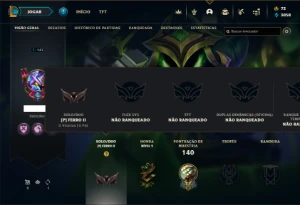 Conta Ferro 2 com 85 Champs e 88 Skins + 3 Prestigios - League of Legends LOL
