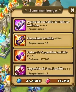 Summoners War Global 14K+ Cristais e Muitos Pergaminhos TOP