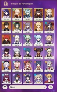 Conta Genshin Impact AR58 - 11 char 5* + 11 armas 5*