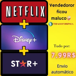 Super Combo- Netflix-Disney-Star+ 30 Dias - Assinaturas e Premium