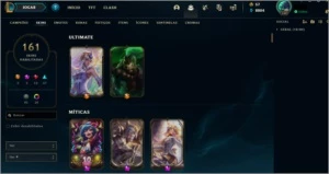 Conta Gold 3 com mais de 1200$ em Skin - League of Legends LOL