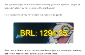 Conta Gold 3 com mais de 1200$ em Skin - League of Legends LOL